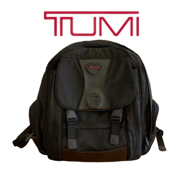 Tumi Bags Tumi T2 Heavy Duty Black Backpack Pre Owned Poshmark